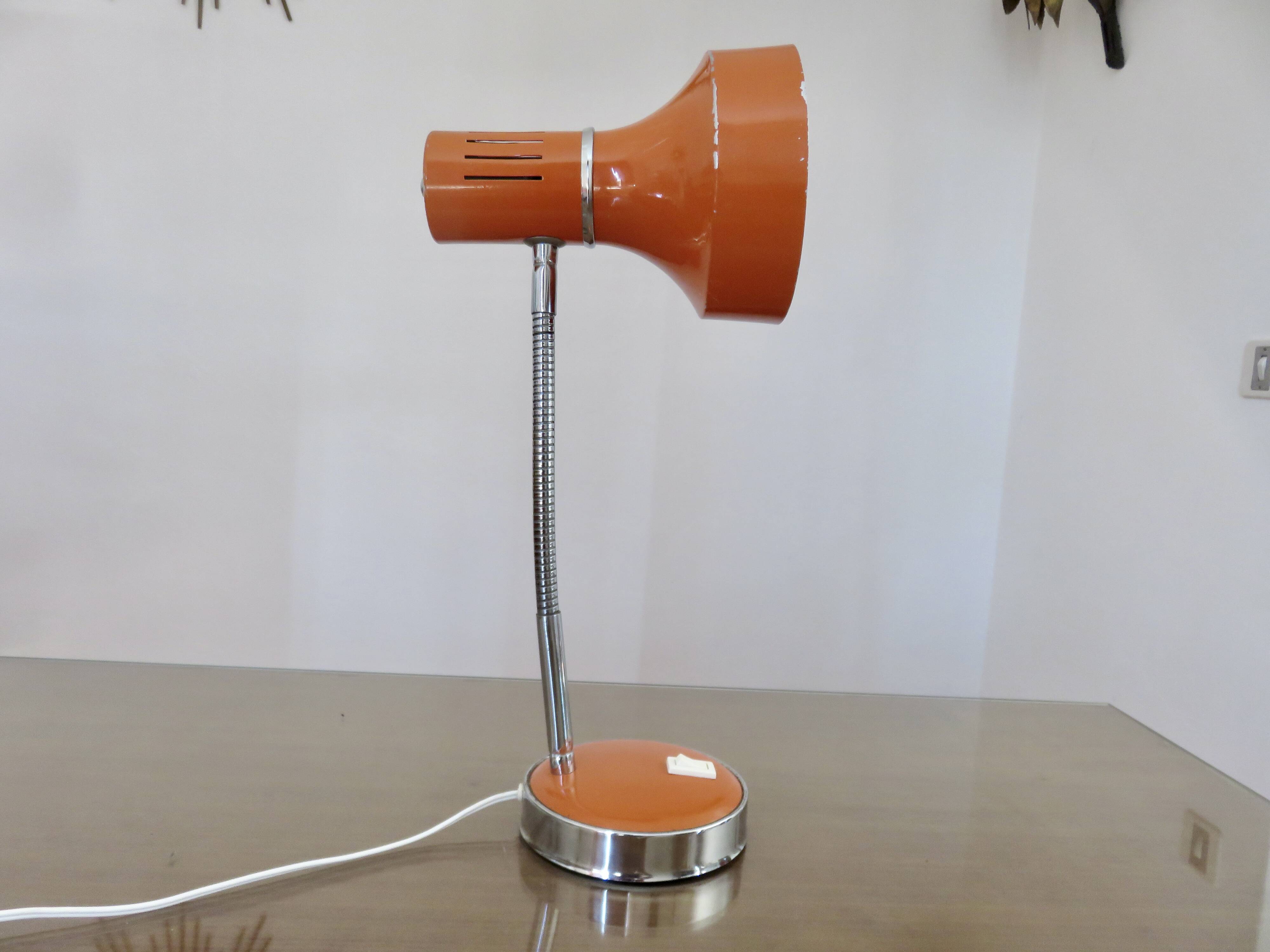 Orange Italian lamp from the 70s