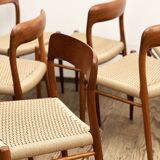 Set of 6 dining chairs by Niels O. Møller for J.L. Mollers