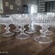Lot de 6 coupes à champagne en cristal ciselé ancien petite contenance