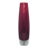 vintage red glass tall vase drop