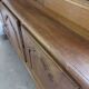 Showcase library with two sections in solid oak.