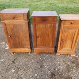 3 Walnut Nightstands 19th