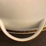 Porcelain tureen of Limoges Bernardaud, gilded Greek decoration, twentieth century