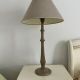 Two magnificent wooden bedside lamps