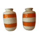 Paire de vases vintage années 70