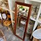 Rectangular mirror in dark wood 139 x 51 cm