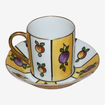 Cup art deco porcelain from Limoges Baranger