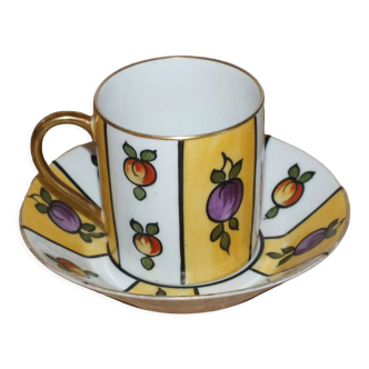 Cup art deco porcelain from Limoges Baranger