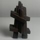 Pair of Dutch brutalist cast stone concrete abstract sculptures, ca 1960s