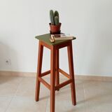 Vintage solid wood high stool