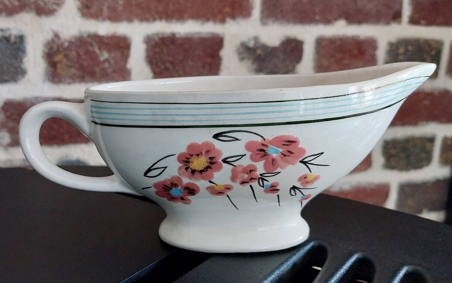 Salins earthenware gravy boat