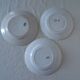 3 assiettes  plates sarreguemines, fleurs faience ancienne rouge et vert