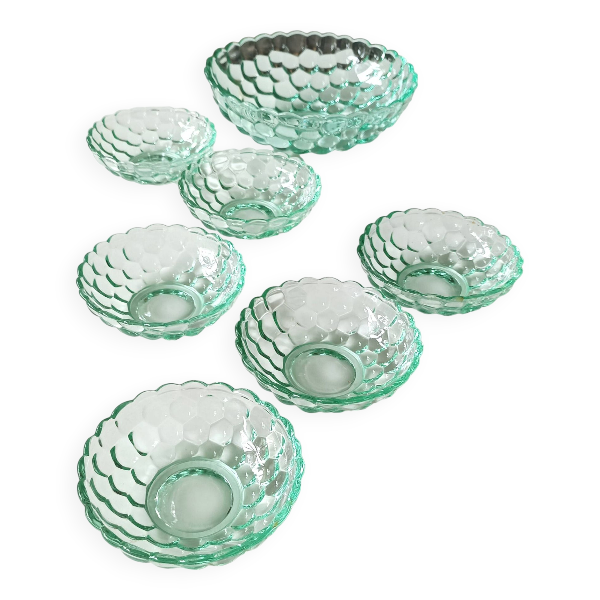 Dessert set signed P. d'Avesn 7 pieces