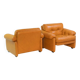 1970 Vintage Coronado Brown Leather Armchairs by Tobia Scarpa for C&B Italia