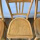 Set of 5 Luterma light blond wood bistro chairs from the 50s