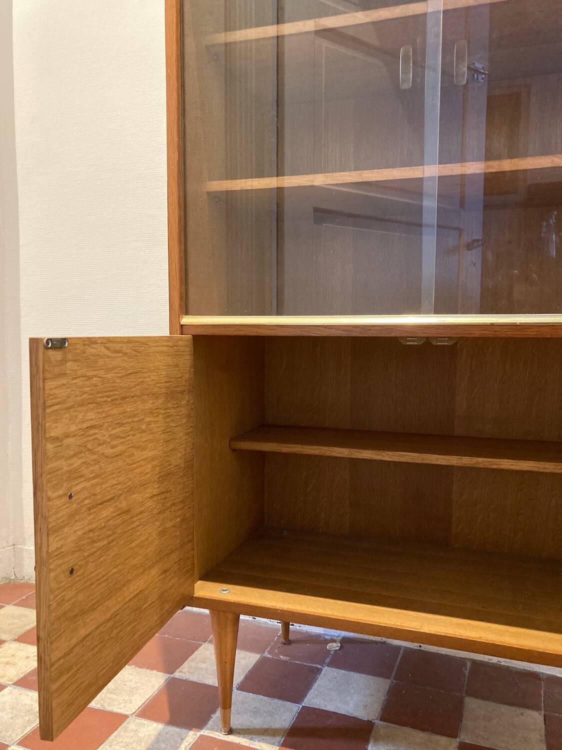 Vintage Scandinavian design display cabinet