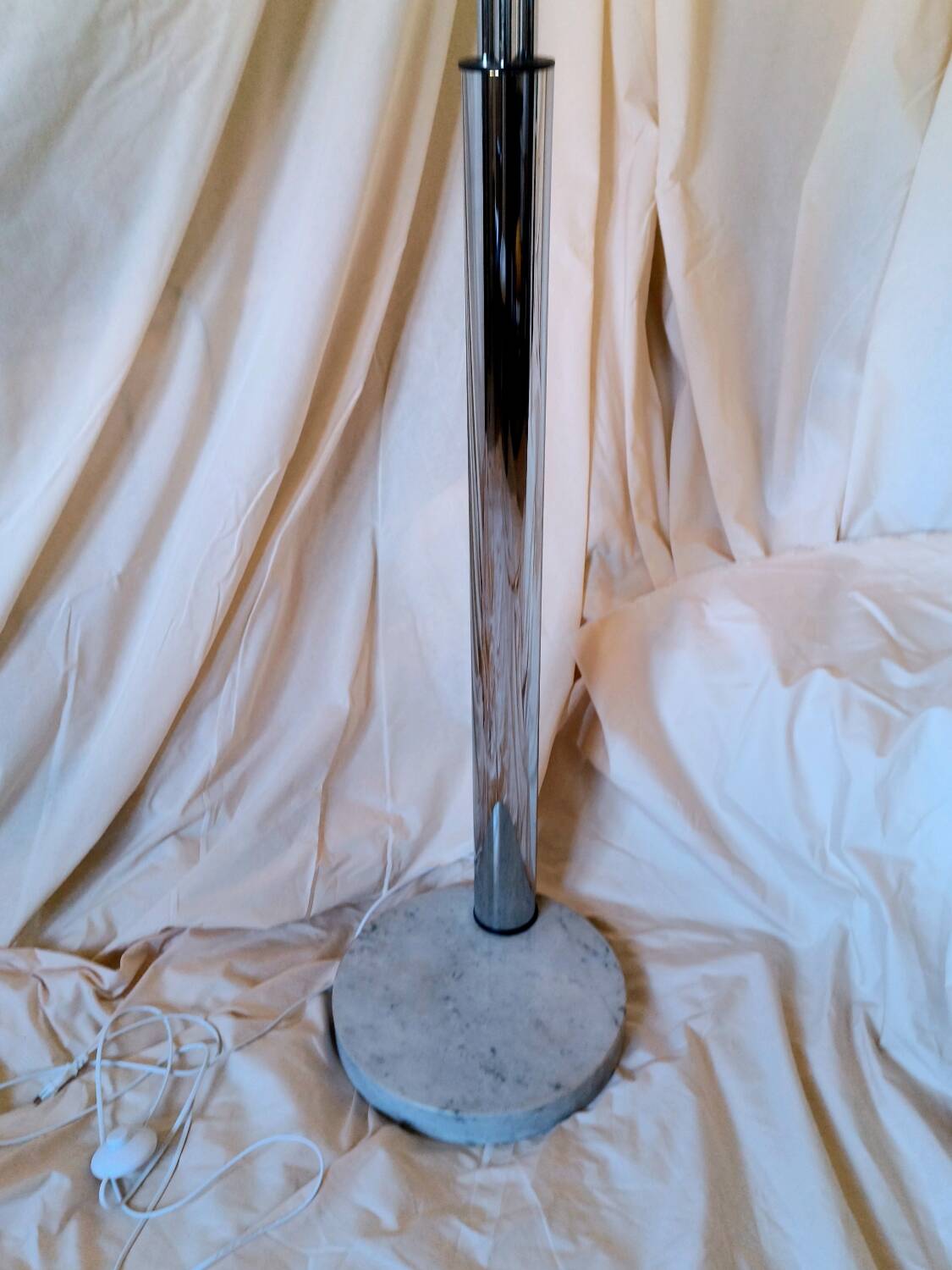 1970s Chrome Metal Lily of the Valley Lamp