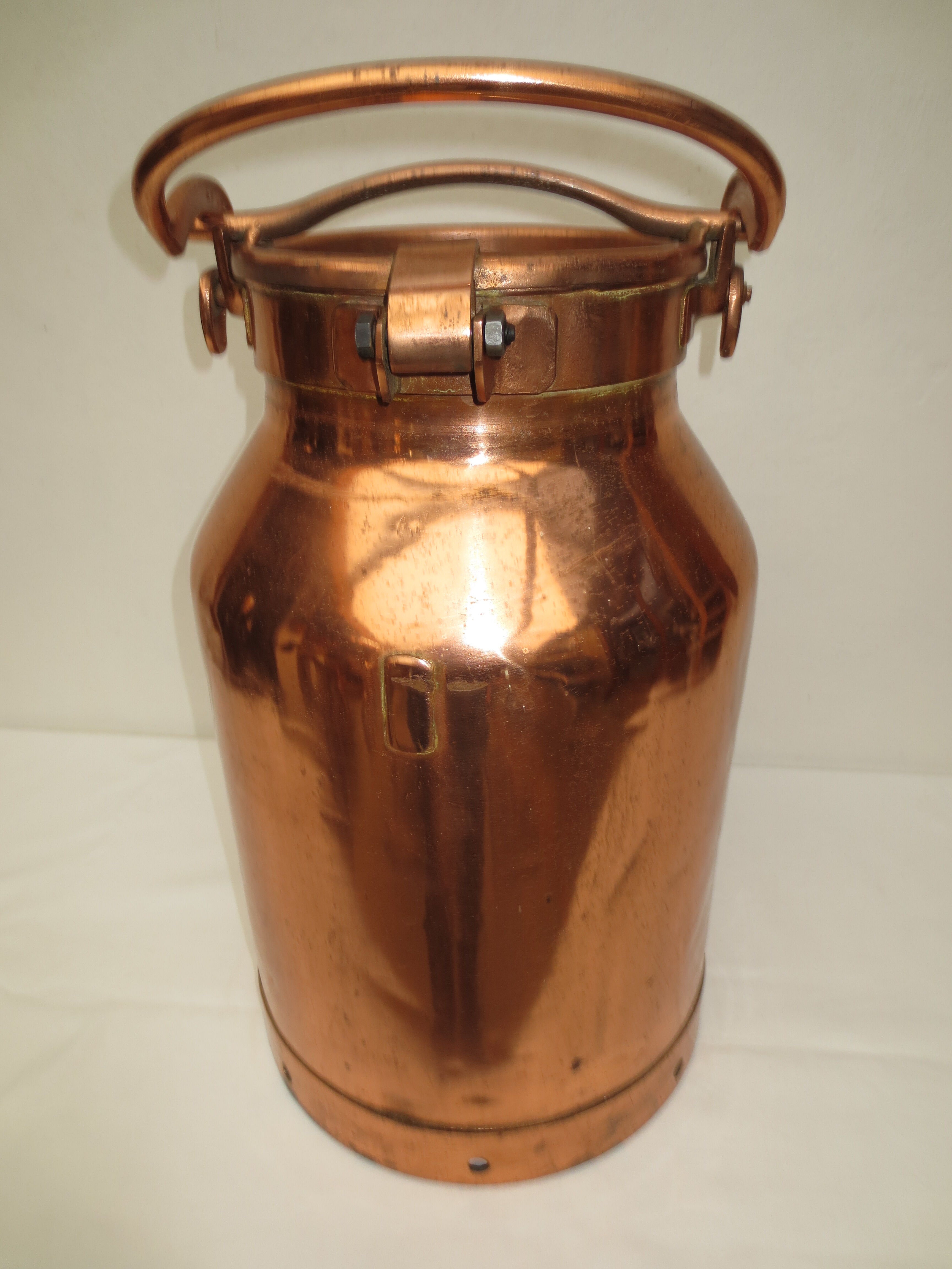 Copper milk pot from farm