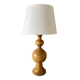 Large old turned wood lamp
