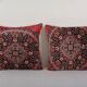 Set of 2 vintage velvet cushion covers 61x61 cm