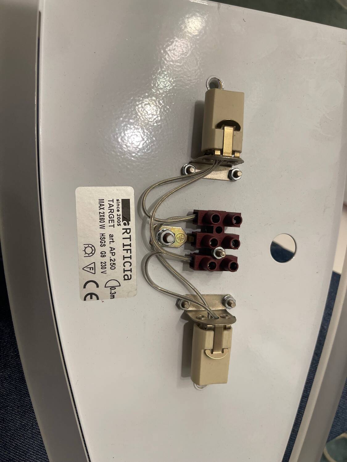 Italian glass walllights set of 2