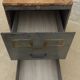 Real industrial furniture two drawers brand RONEO metal mobiler Paris -Lilas