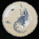 3 assiettes plates en faience e.bourgeois Paris