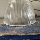 Vintage holophane glass pendant lamp