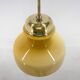 Mid-century brass & glass pendant light, 1970s