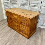 Sideboard or chest of drawers with 11 drawers, craft furniture