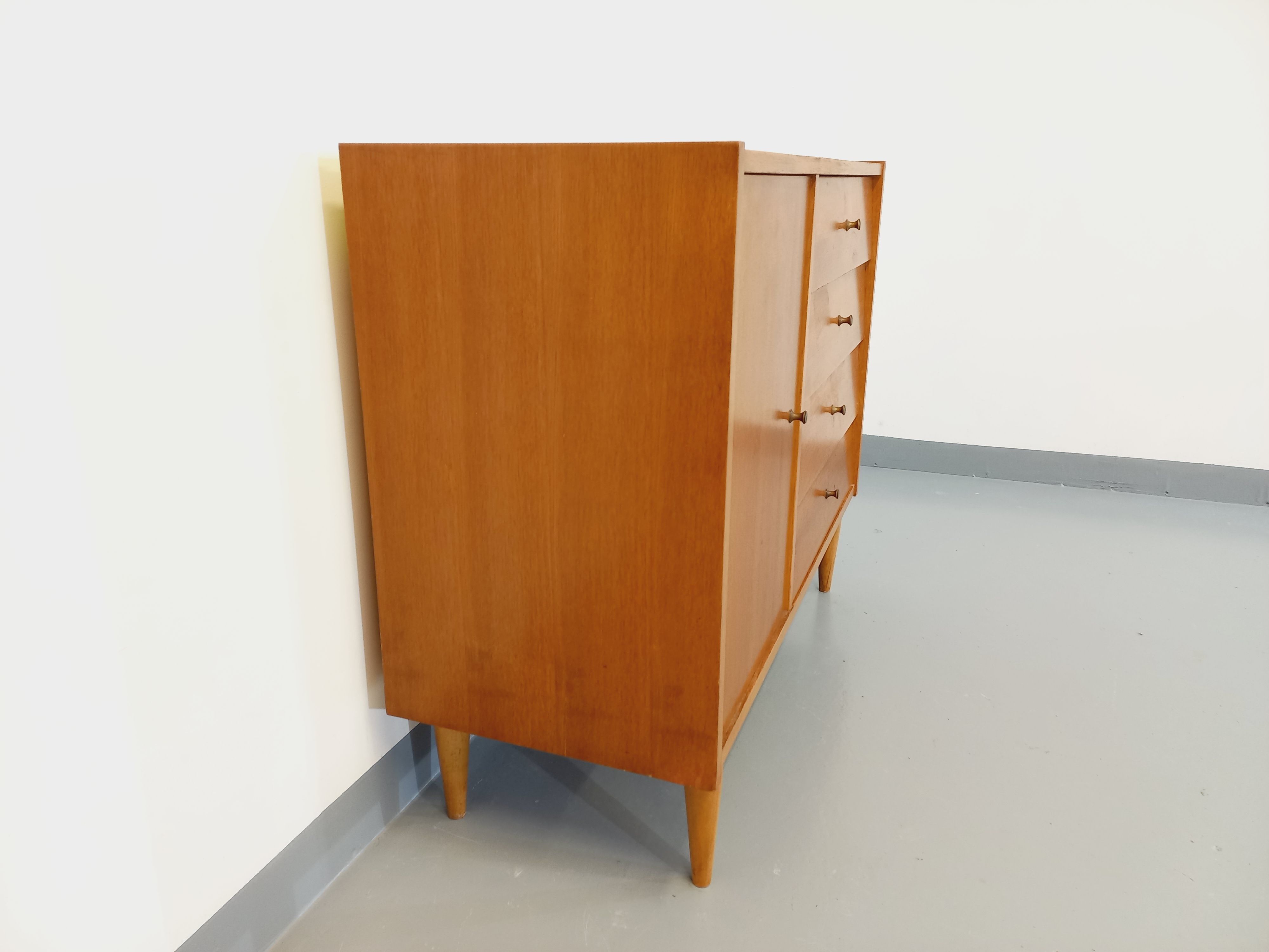 Vintage wooden storage cabinet from the 50s 60s