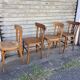 (Lot) 4 vintage wooden bistro chairs by Baumann