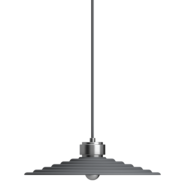 Pendant lamp sound m graphite strcture ⌀40cm herstal