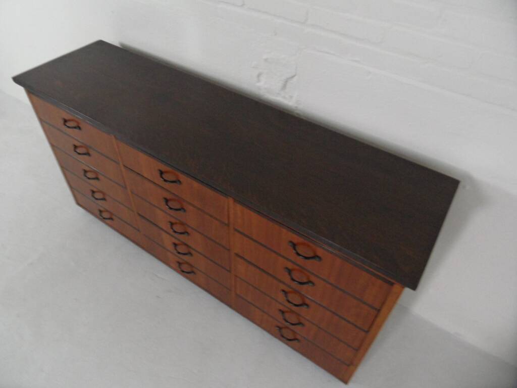 Classeur de magasin vintage des années 1950