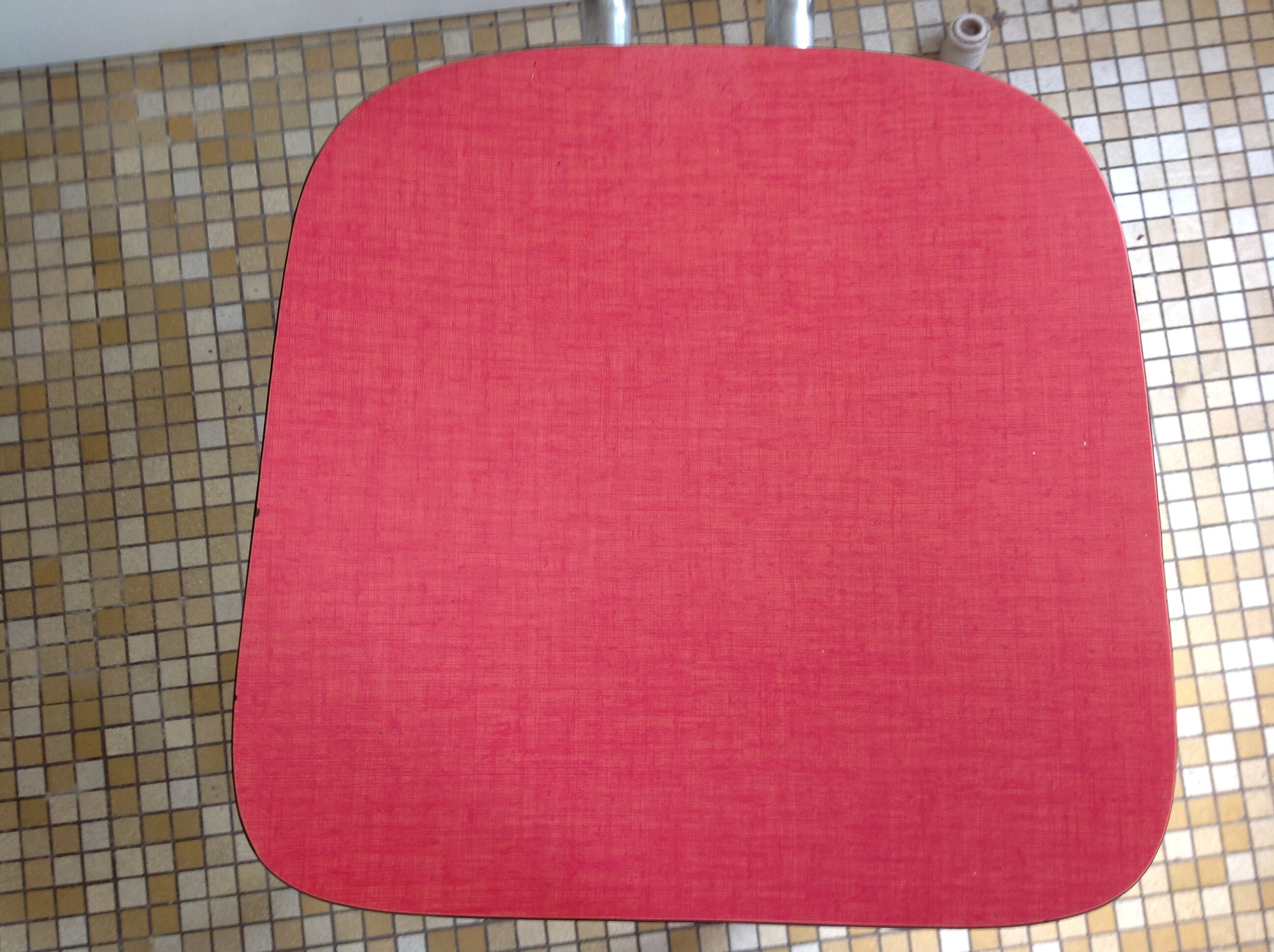 Red formica chair