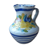 Pitcher ceramic decoration hand-painted vintage