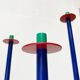 Postmodern German candlesticks by SKS, West Germany, set of 3.