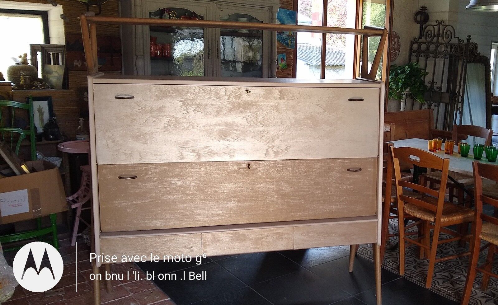 Vintage bar furniture by Louis Paolozzi for René Godfrid, 1950s