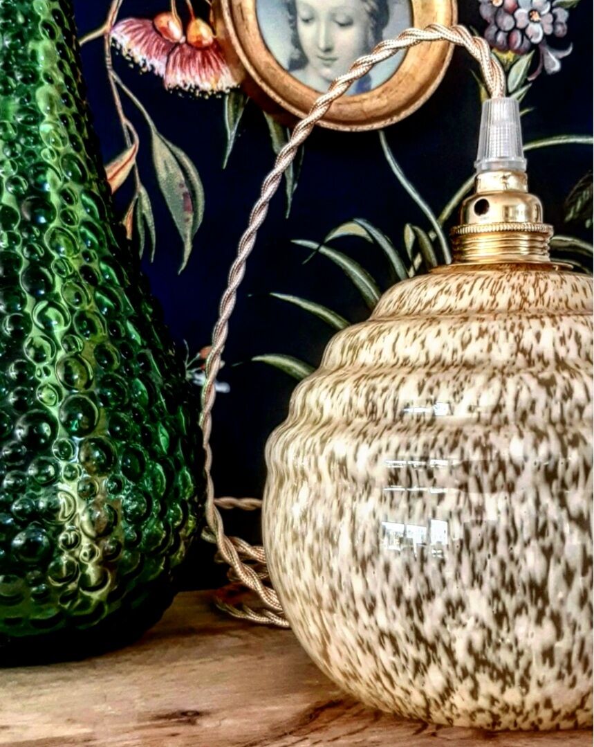 Clichy glass globe lamp