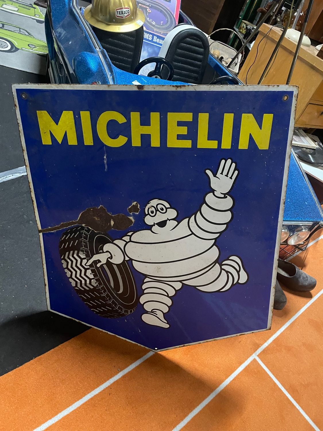 Plaque émaillée Vintage MICHELIN - Déco Rétro Et Publicitaire Neuve