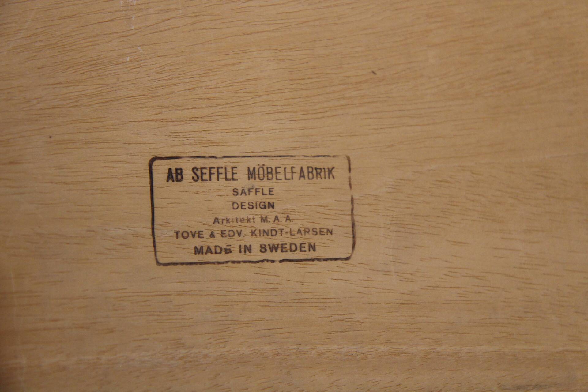 Table basse par Tove & Edvard Kindt-Larsen, Seffle Möbelfabrik, Suède, 1960