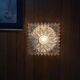 Vintage wall light in antique glass, square ceiling light 23 cm.