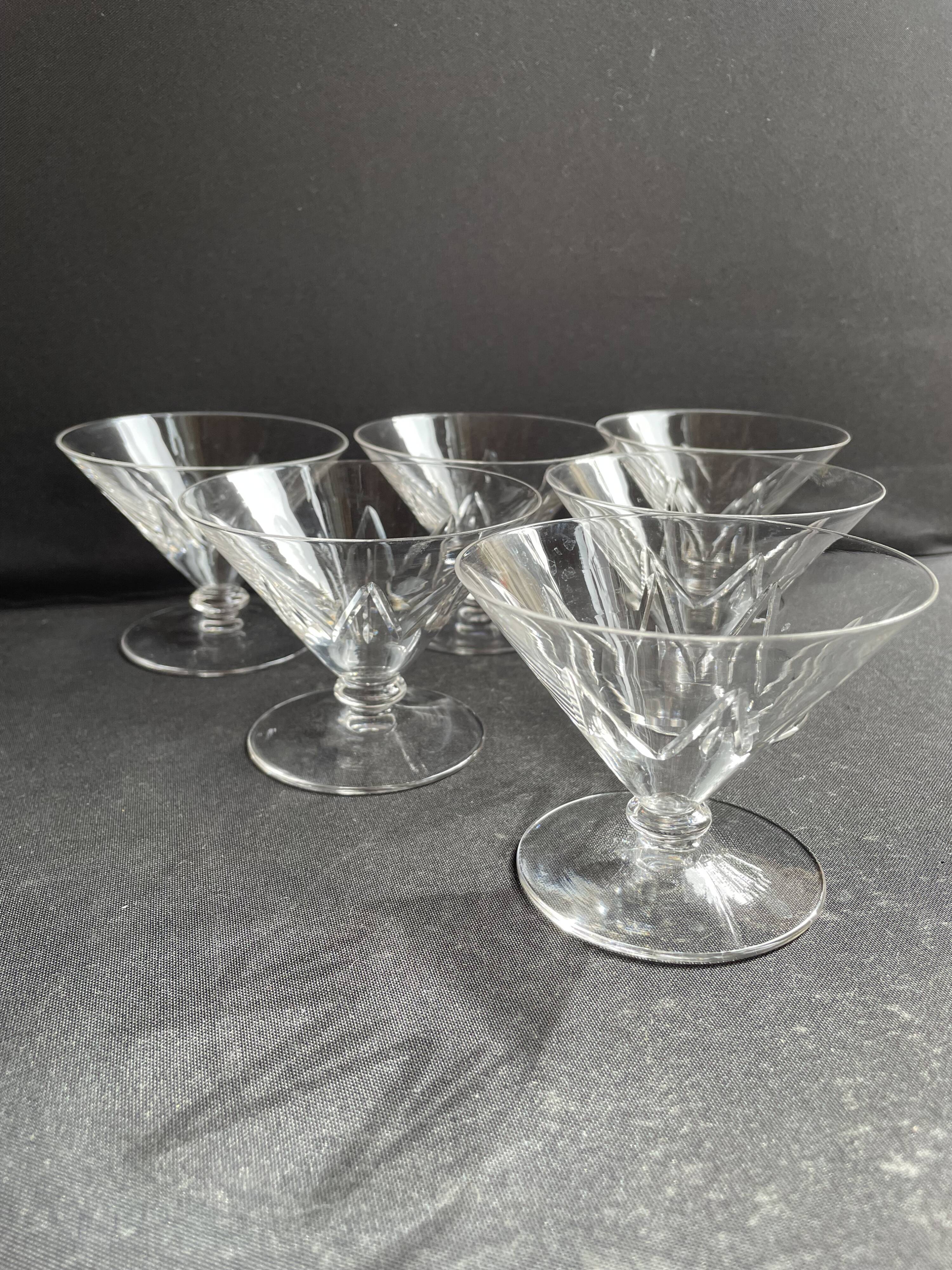 6 Champagne glasses – Saint Louis Bossuet service size 10406