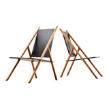 Yrjo Wiherheimo & Rudi Merz Rare Pair of Pinna Lounge Chairs for Korkeakosko Oy Finland 1970s