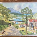 Affiche scène de vie Le jardin public / La campagne