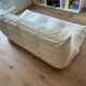 Canapé 3 places Togo Ligne Roset en Alcantara coloris Eggshell