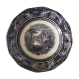 Assiette "T Walker” flow mulberry pattern 19e siècle