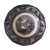 "T Walker" flow mulberry pattern plate, 19th century
