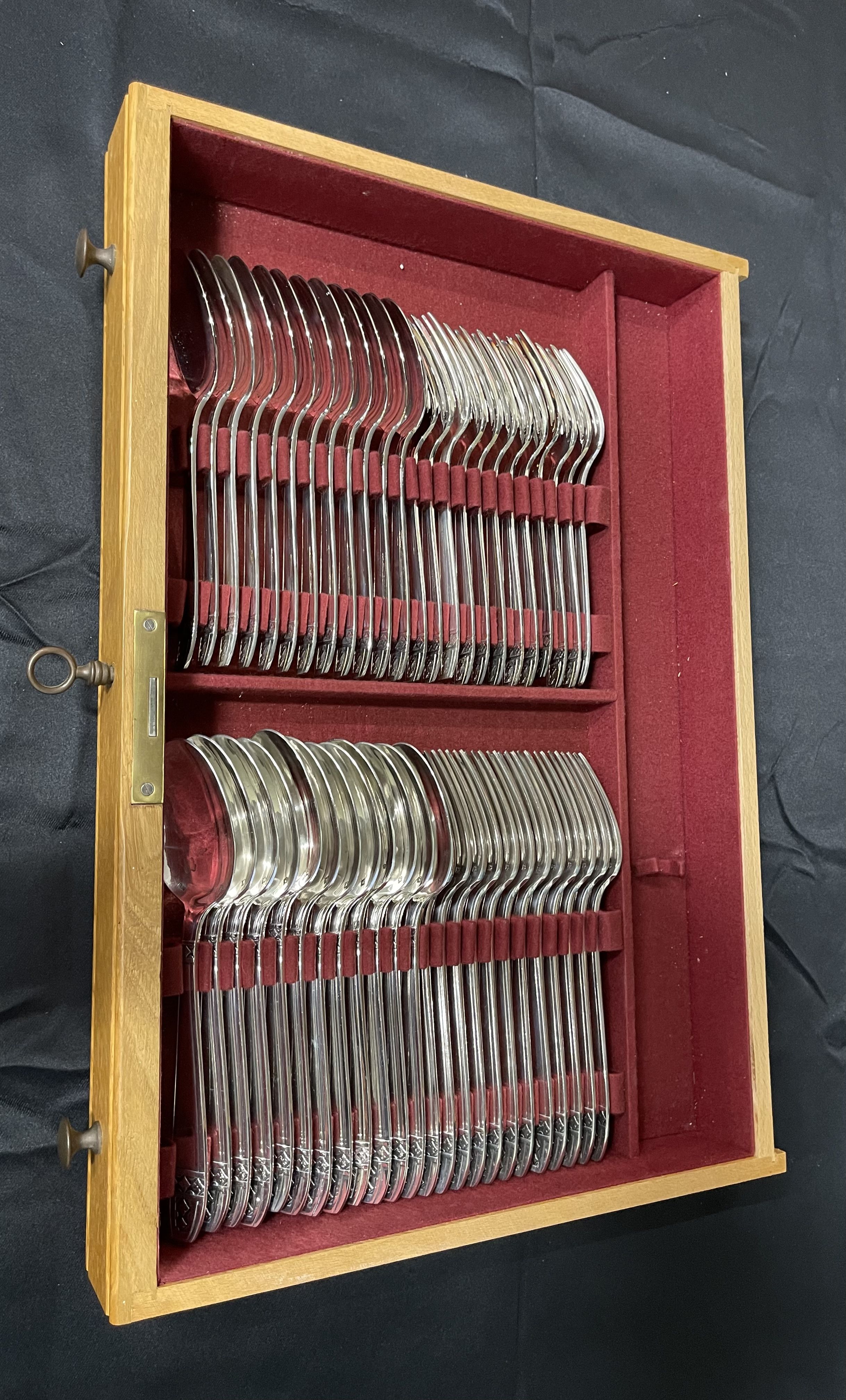 Cutlery 143 pieces Grand Prix de Monaco art deco with silversmith
