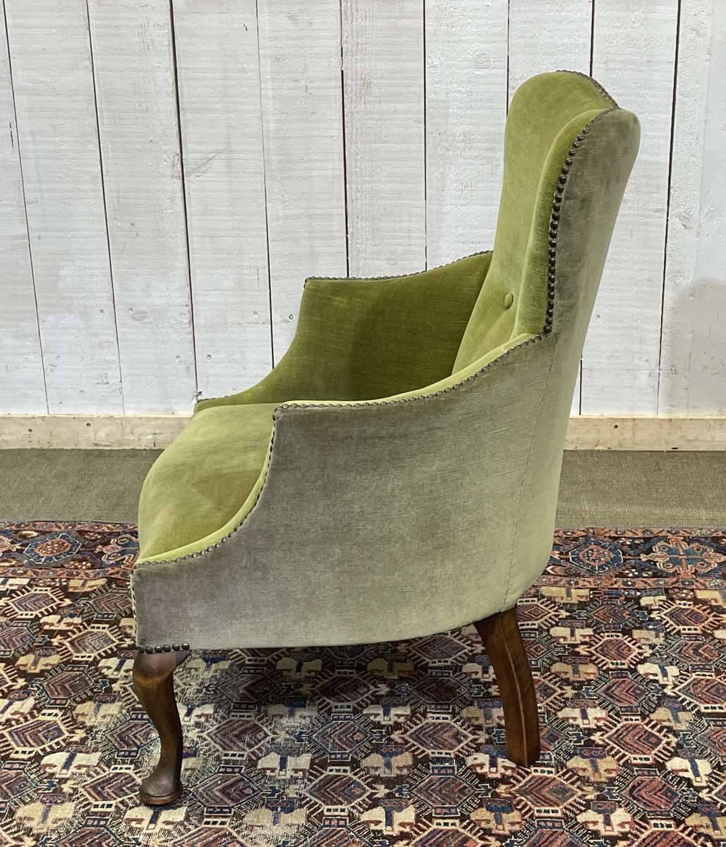 English walnut armchair from the early 20th century